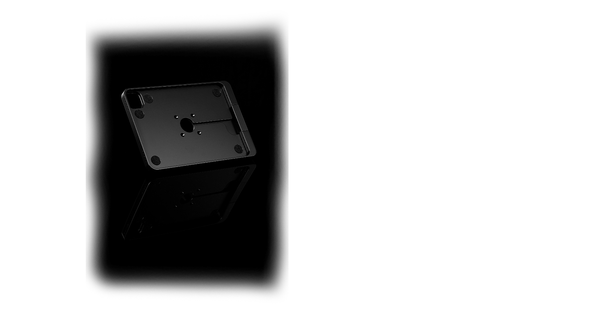 STANDED one — bottom view with reflection