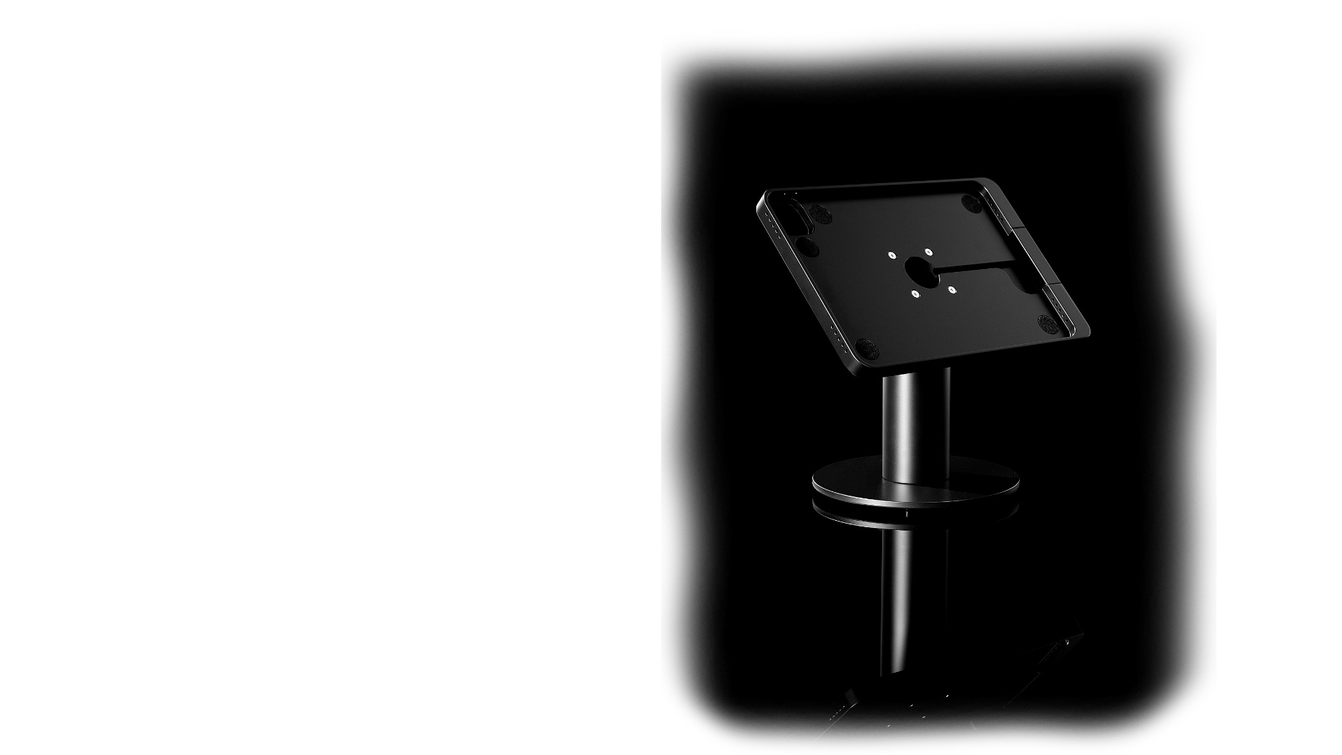 STANDED one kiosk — bottom view with reflection